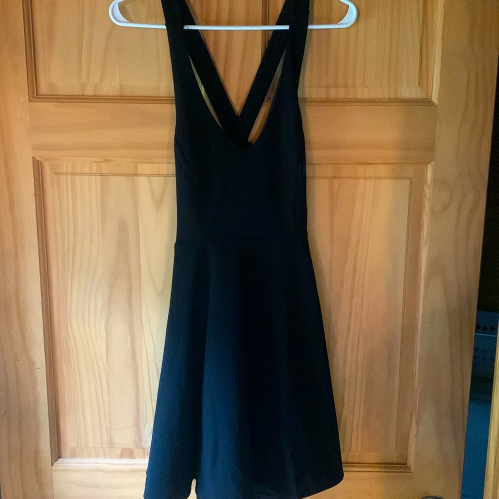 Black, Open back, Cocktail dress